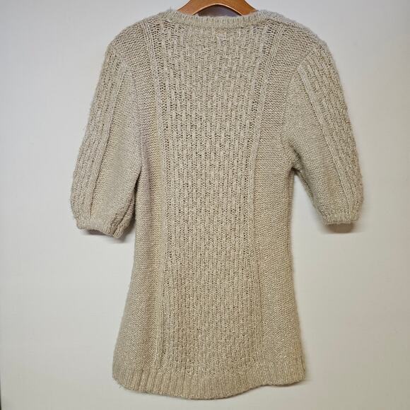 Kaisely Cream Knit Wool Blend Sweater Size L Pull Over Romantic Feminine Staple - Picture 2 of 8